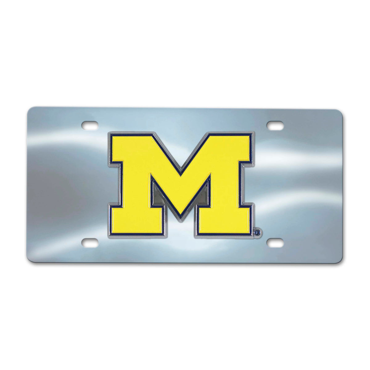 NCAA Michigan Wolverines Logo Brands Chrome Diecast License Plate