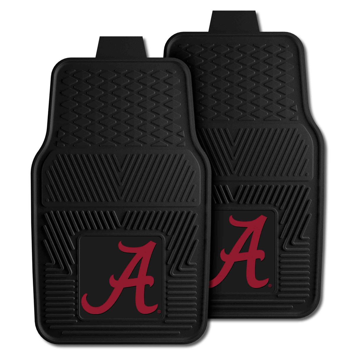 NCAA Alabama Crimson Tide Logo Brands 2-Pack Vinyl Car Mat Set