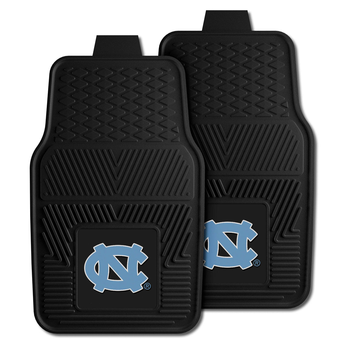 NCAA North Carolina Tar Heels Logo Brands 2-Pack Vinyl Car Mat Set