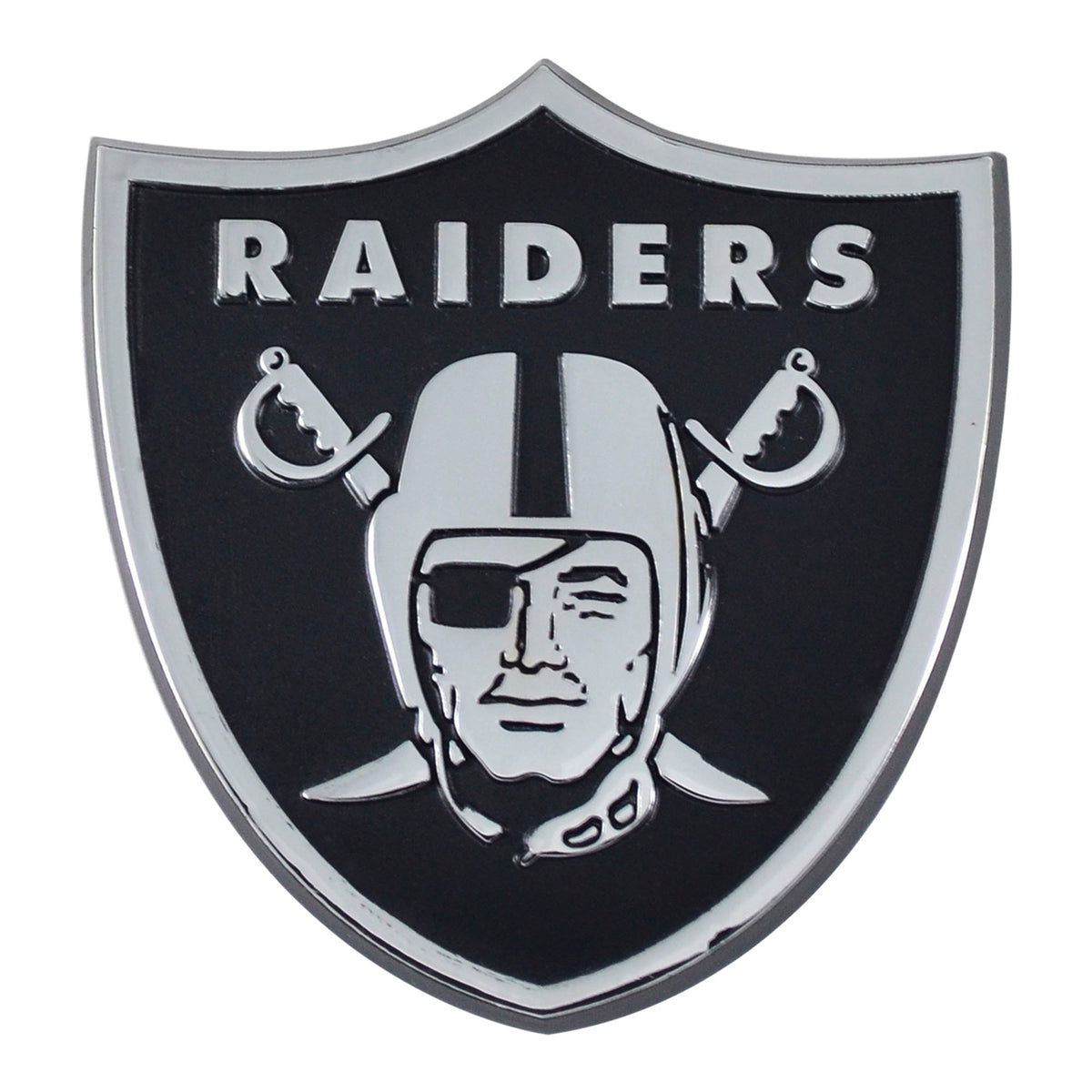 NFL Las Vegas Raiders Logo Brands Chrome Metal Emblem