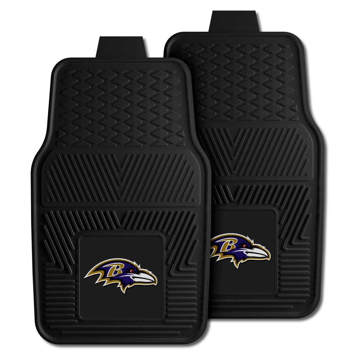 NFL Baltimore Ravens Logo Brands 2-Pack Vinyl Car Mat Set