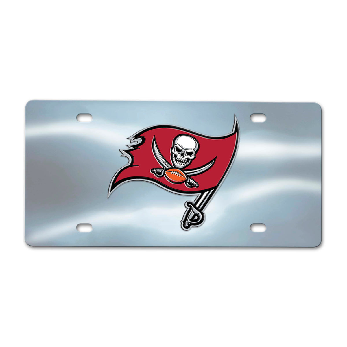 NFL Tampa Bay Buccaneers Logo Brands Chrome Diecast License Plate