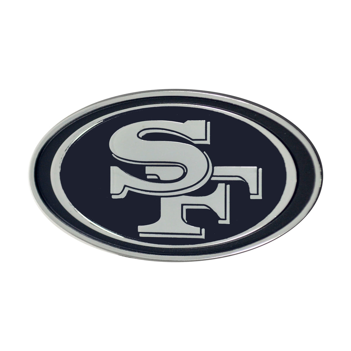 NFL San Francisco 49ers Logo Brands Chrome Metal Emblem