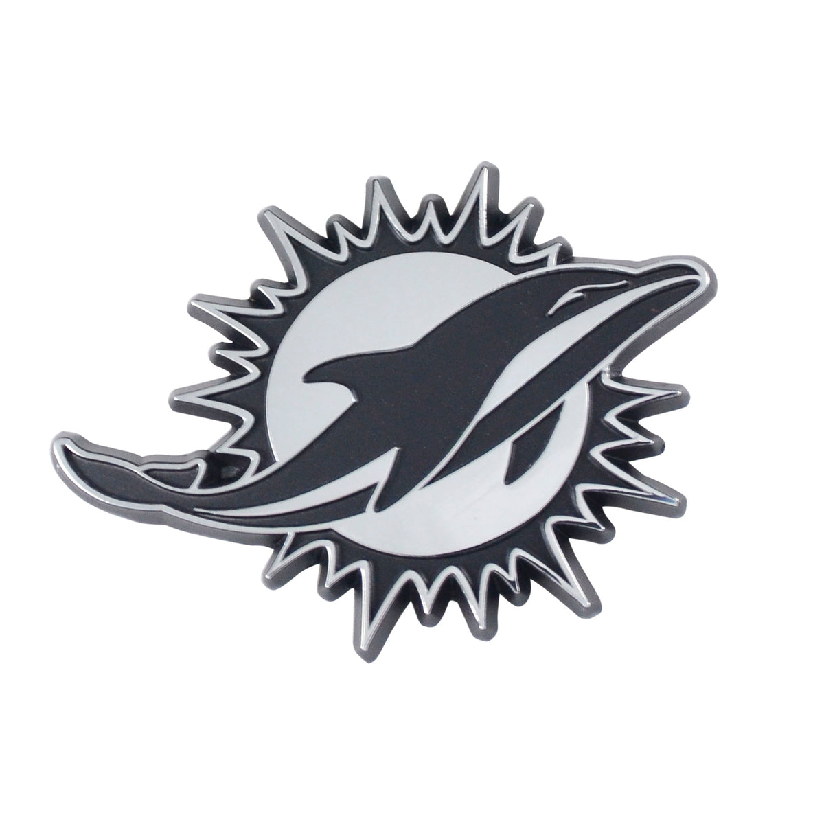 NFL Miami Dolphins Logo Brands Chrome Metal Emblem