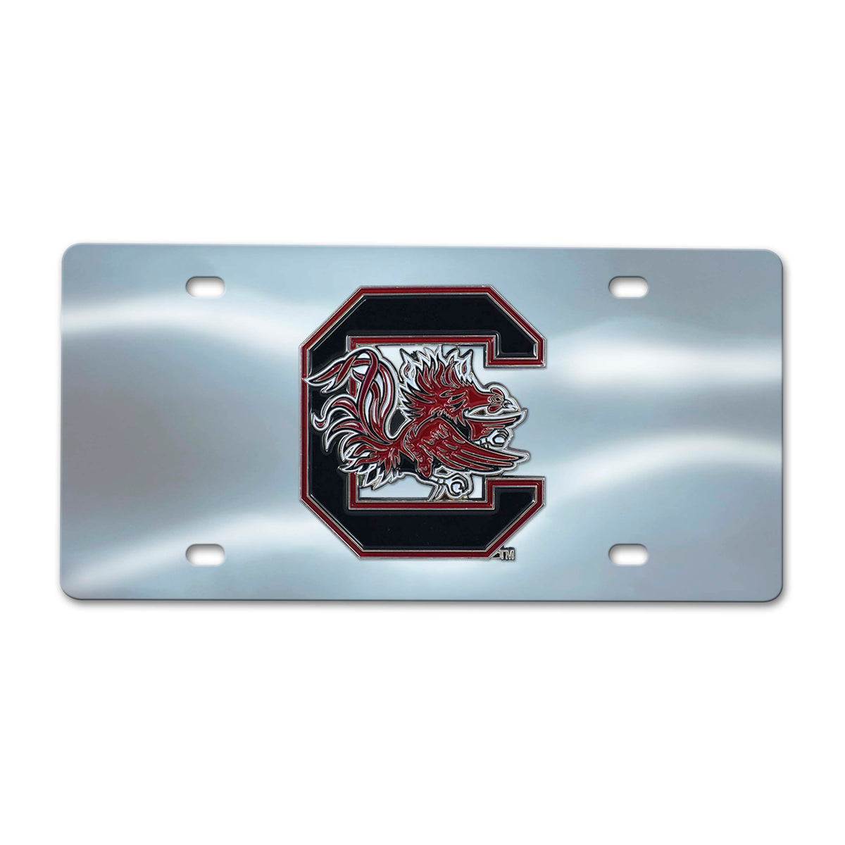 NCAA South Carolina Gamecocks Logo Brands Chrome Diecast License Plate