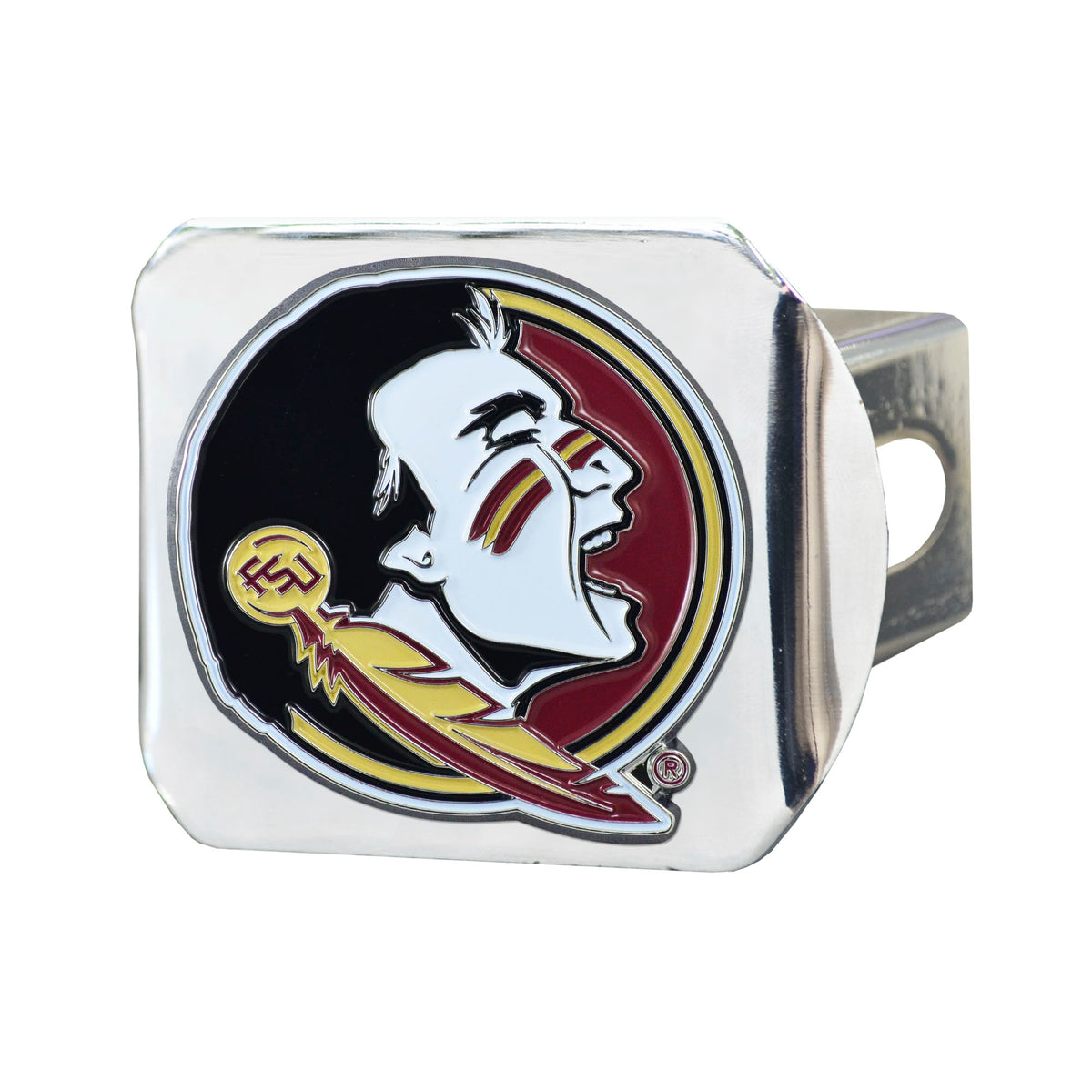 NCAA Florida State Seminoles Logo Brands Color on Chrome Hitch Cover
