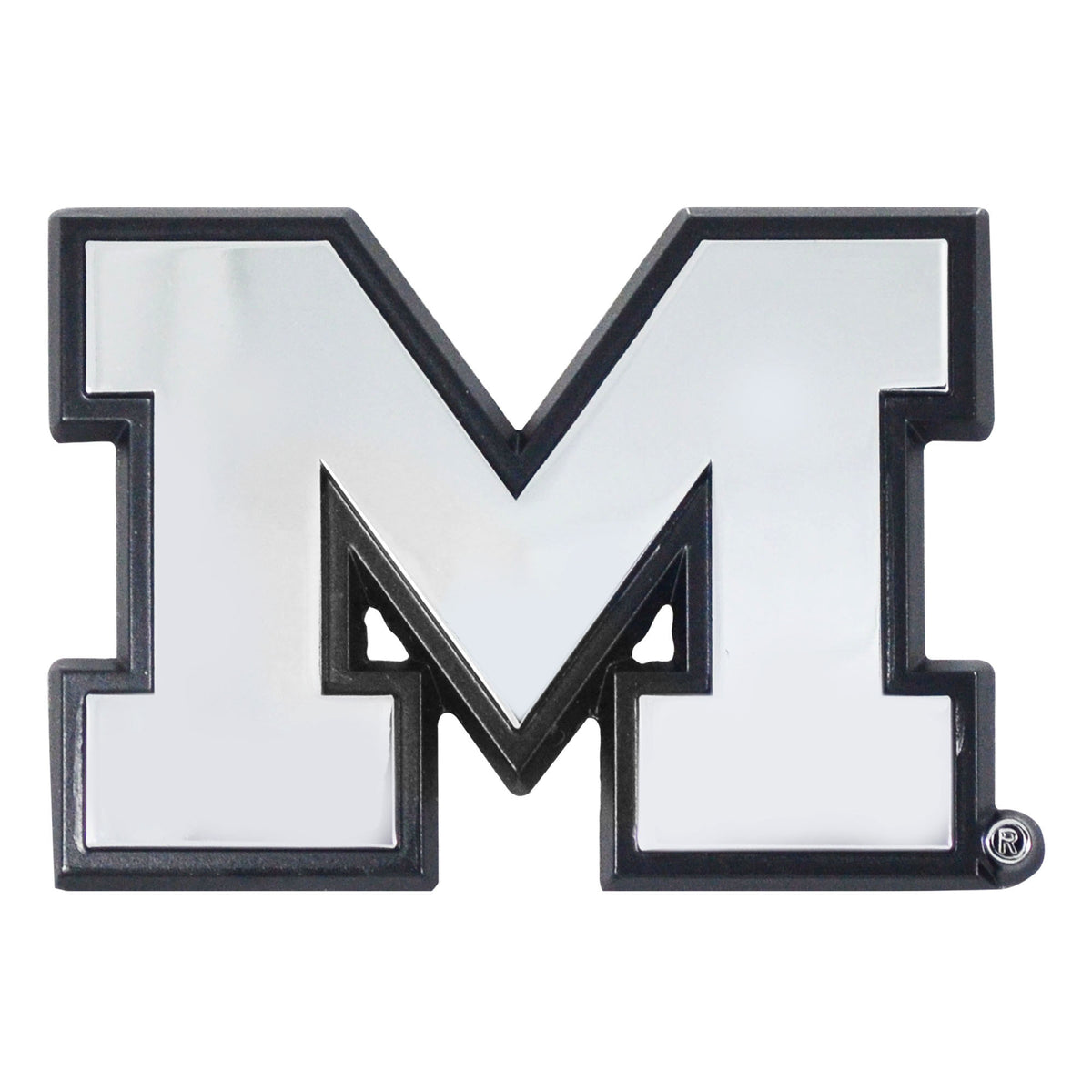 NCAA Michigan Wolverines Logo Brands Chrome Metal Emblem