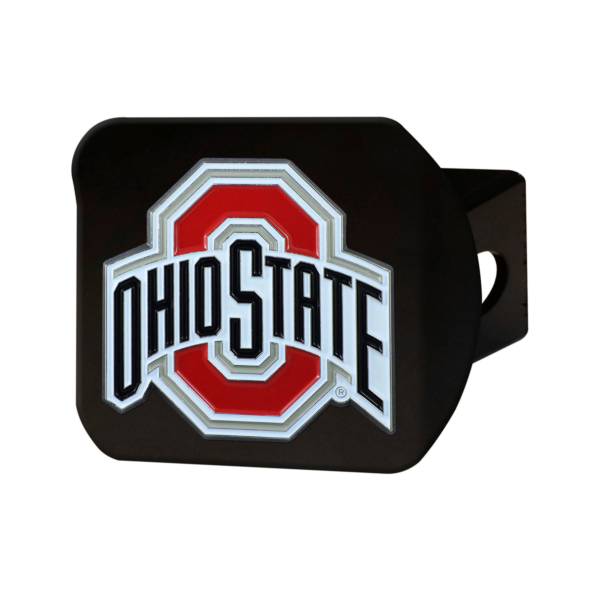 NCAA Ohio State Buckeyes Logo Brands Color on Black Hitch Cover