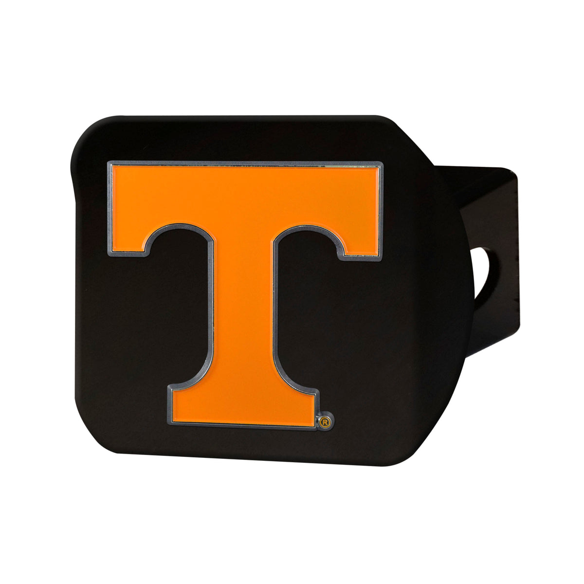 NCAA Tennessee Volunteers Logo Brands Color on Black Hitch Cover