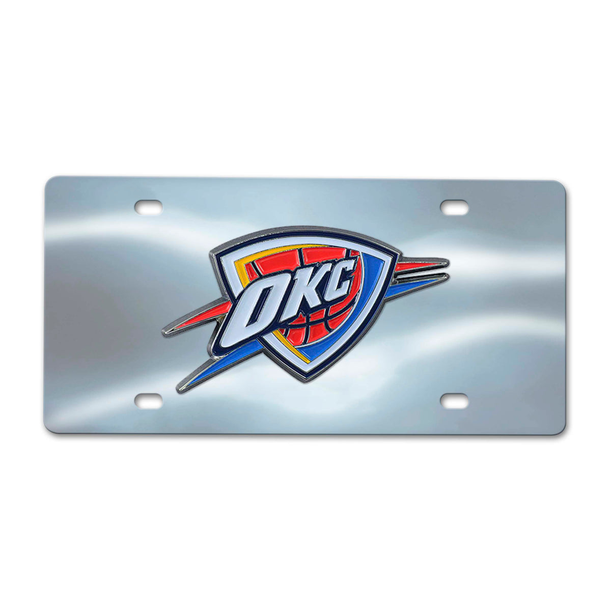 NBA Oklahoma City Thunder Logo Brands Chrome Diecast License Plate
