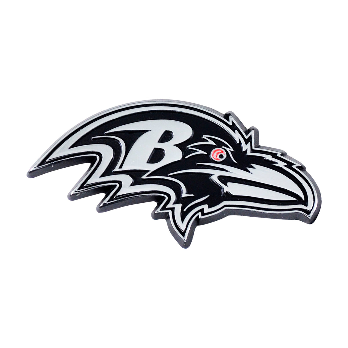 NFL Baltimore Ravens Logo Brands Chrome Metal Emblem
