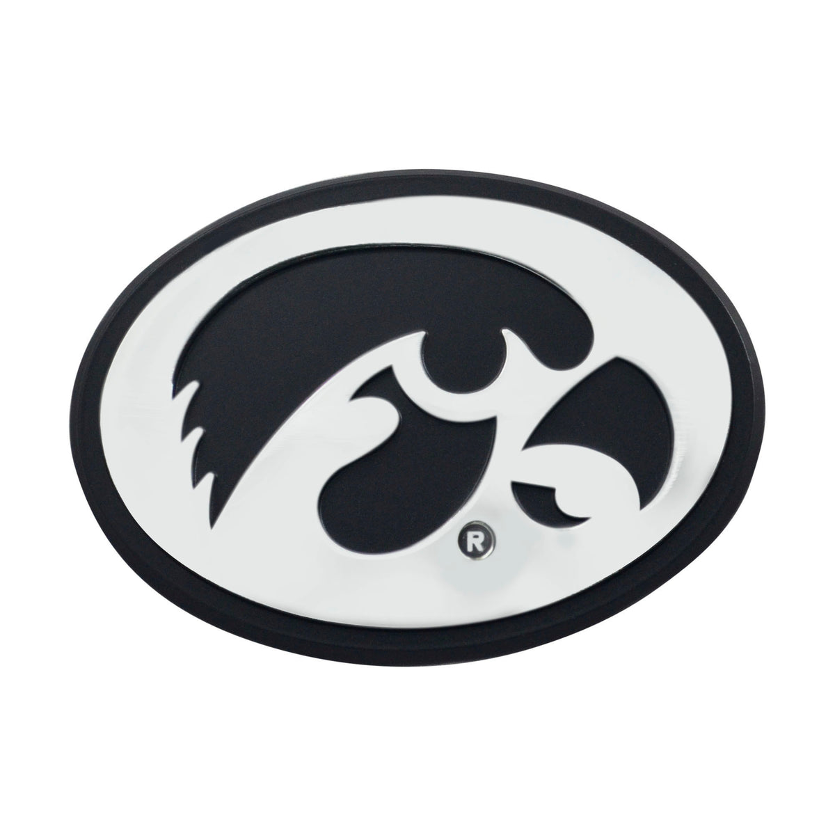 NCAA Iowa Hawkeyes Logo Brands Chrome Metal Emblem