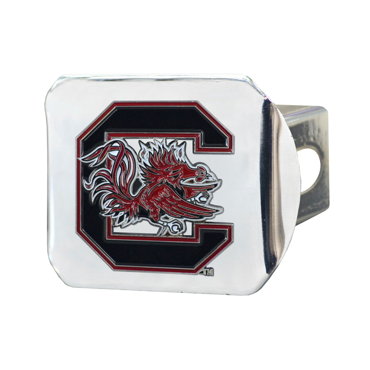 NCAA South Carolina Gamecocks Logo Brands Color on Chrome Hitch Cover