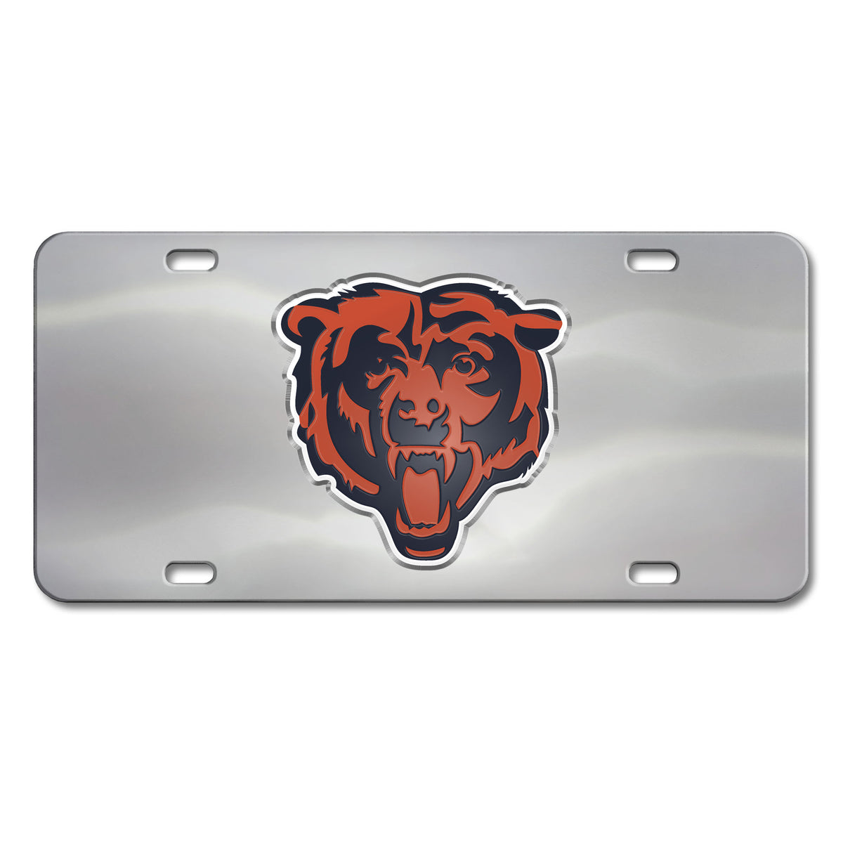 NFL Chicago Bears Logo Brands Chrome Diecast License Plate