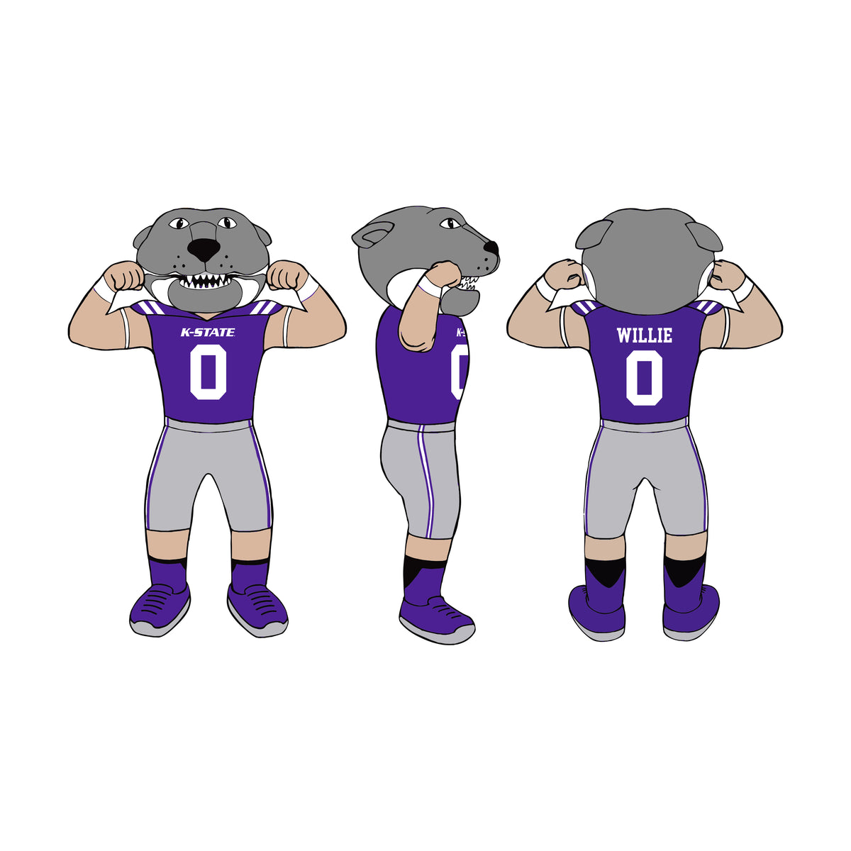 NCAA Kansas State Wildcats Logo Brands 7 Foot Yard Inflatable Mascot