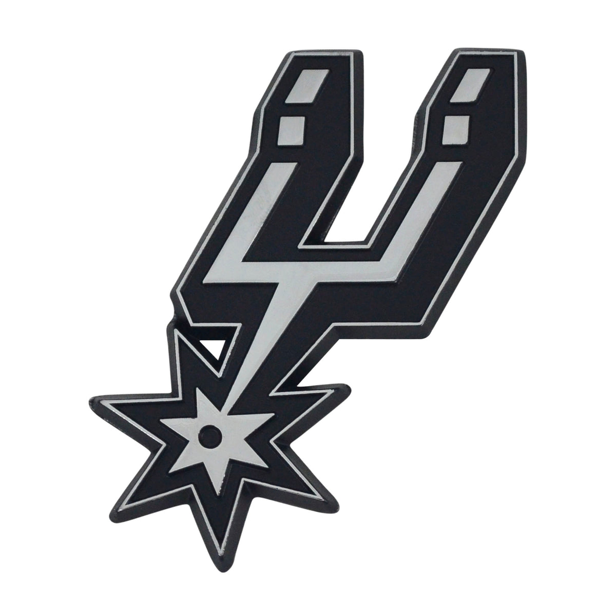 NBA San Antonio Spurs Logo Brands Chrome Metal Emblem