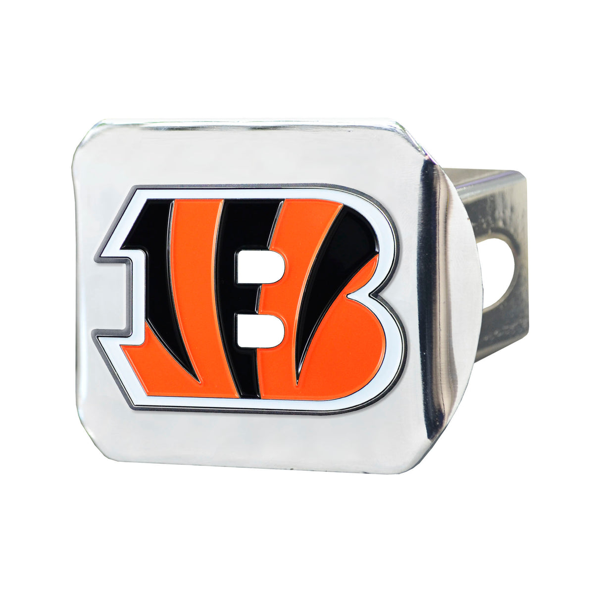 NFL Cincinnati Bengals Logo Brands Color on Chrome Hitch Cover