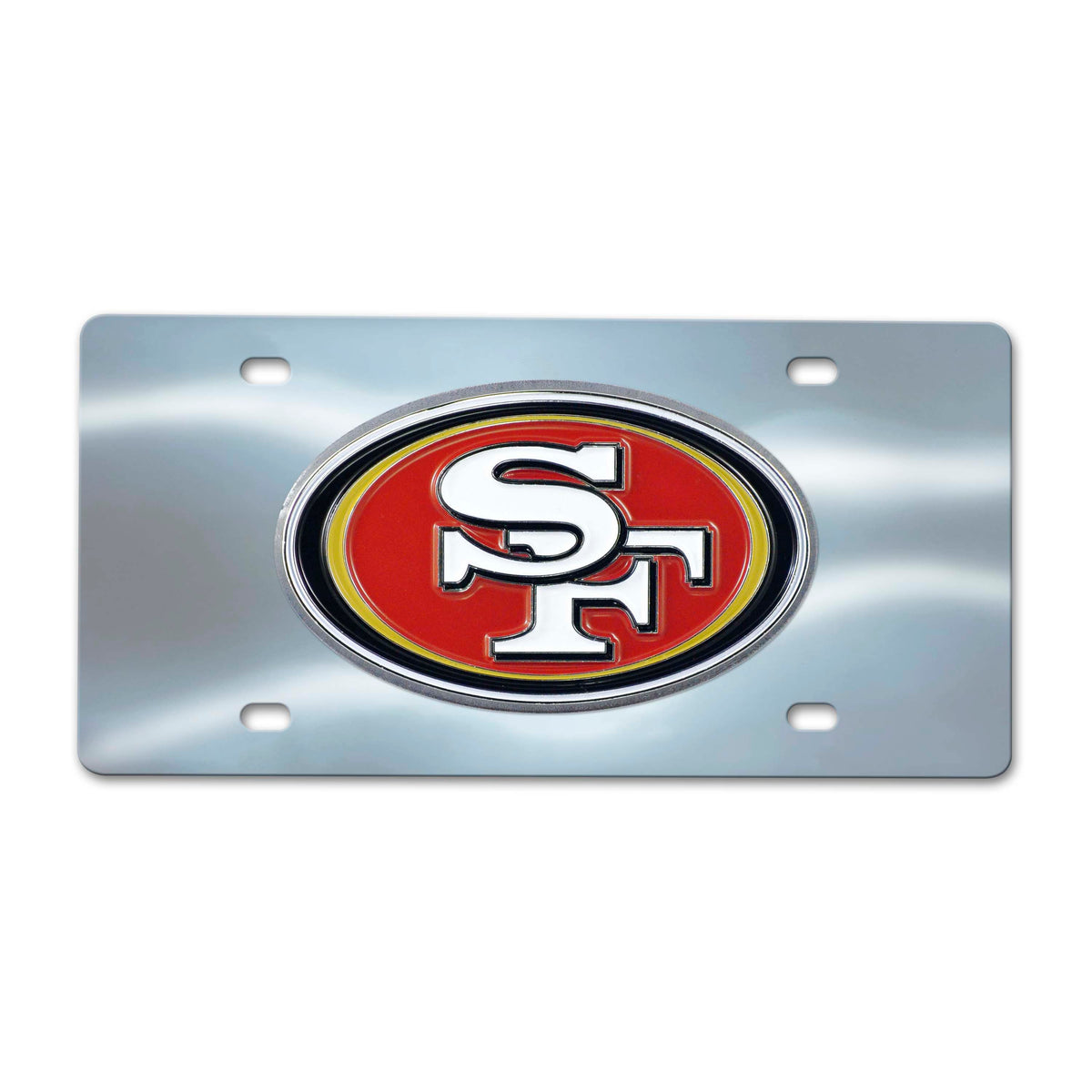 NFL San Francisco 49ers Logo Brands Chrome Diecast License Plate