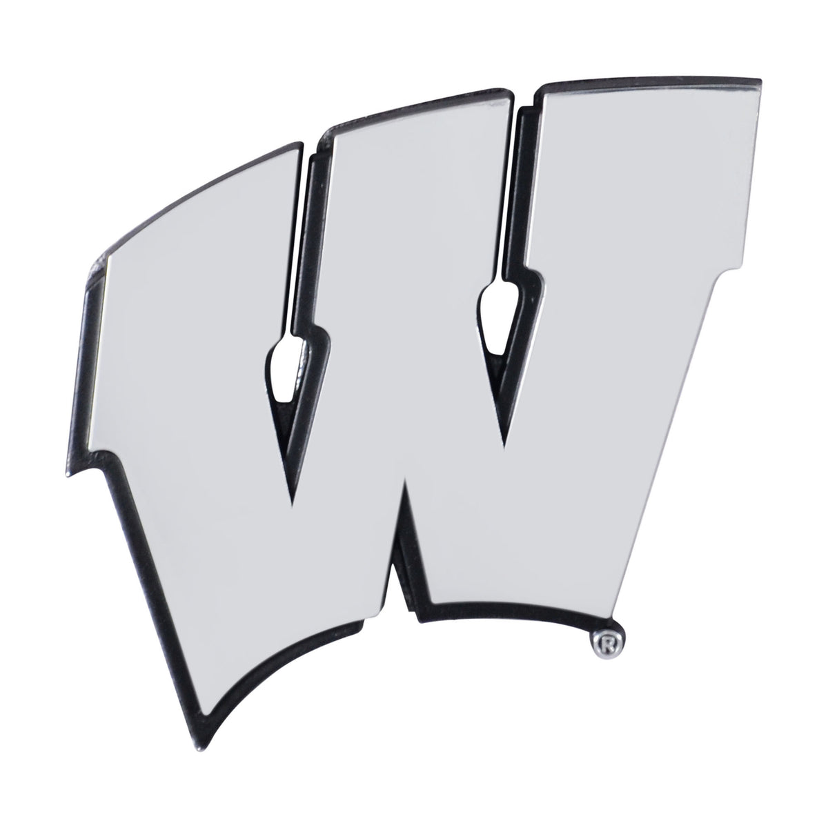 NCAA Wisconsin Badgers Logo Brands Chrome Metal Emblem