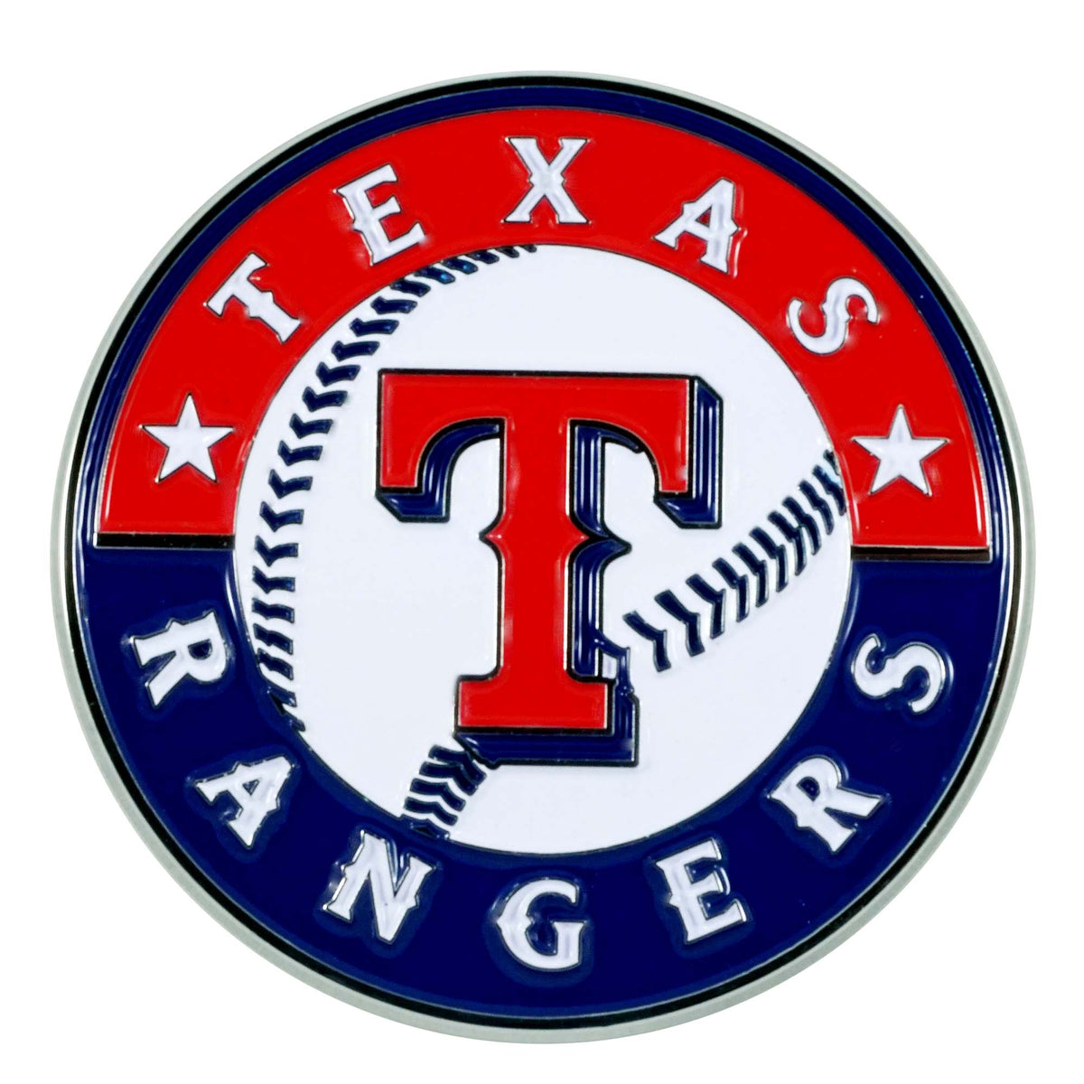 MLB Texas Rangers Logo Brands Color Metal Emblem