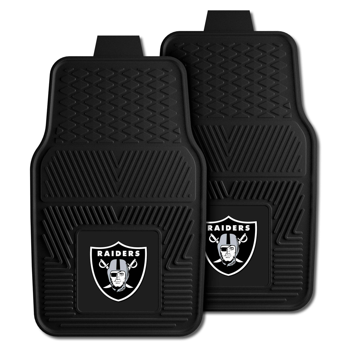 NFL NFL Las Vegas Raiders Logo Brands 2-Pack Vinyl Car Mat Set