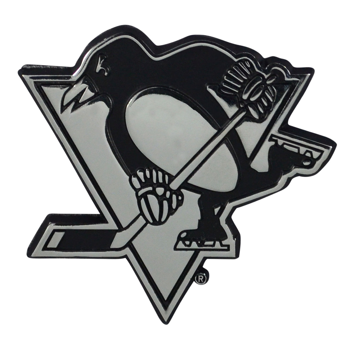 NHL Pittsburgh Penguins Logo Brands Chrome Metal Emblem