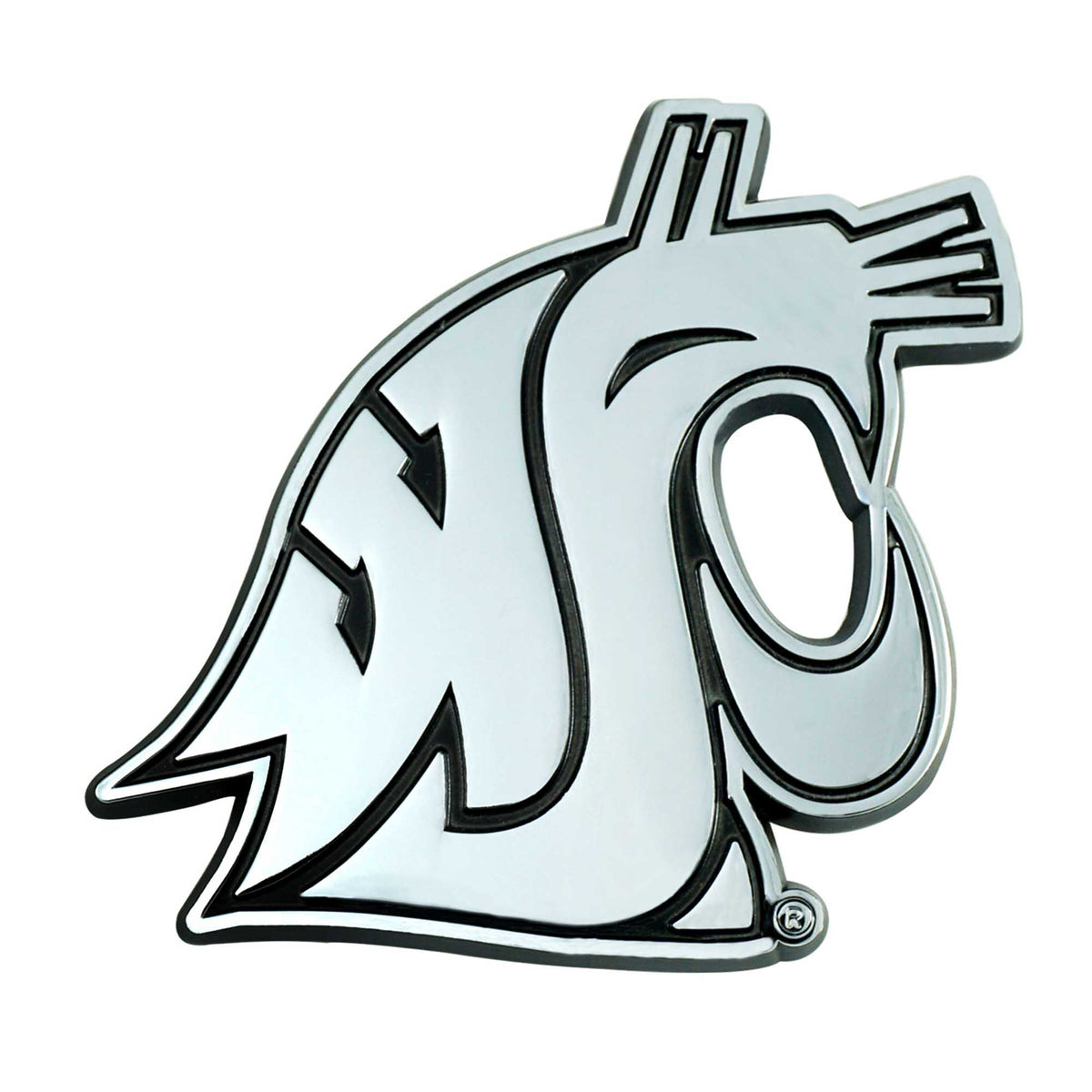 NCAA Washington State Cougars Logo Brands Chrome Metal Emblem