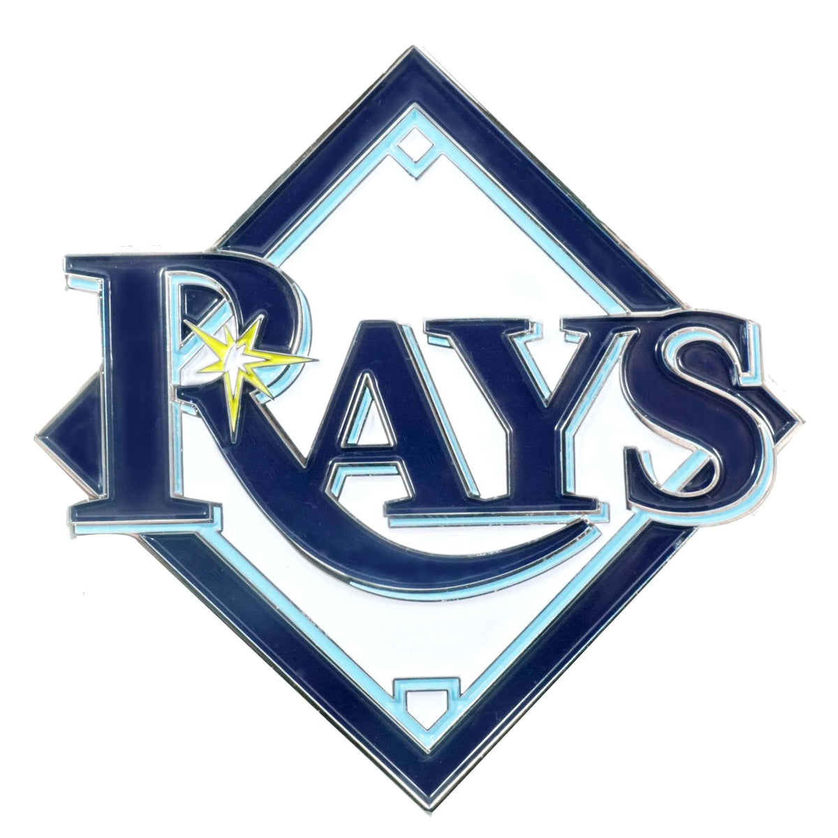 MLB Tampa Bay Rays Logo Brands Color Metal Emblem