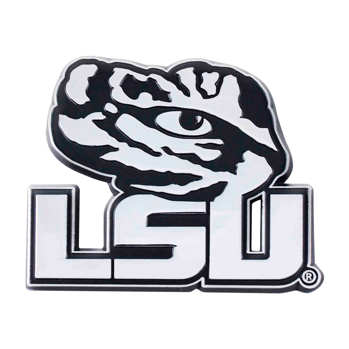 NCAA LSU Tigers Logo Brands Chrome Metal Emblem