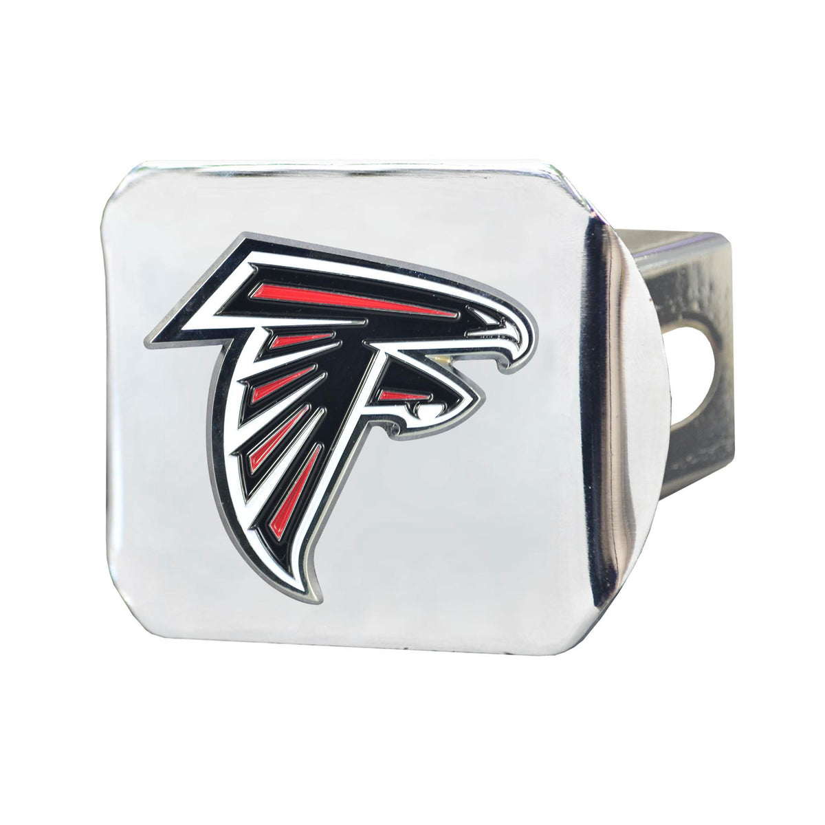 NFL Atlanta Falcons Logo Brands Color on Chrome Hitch Cover