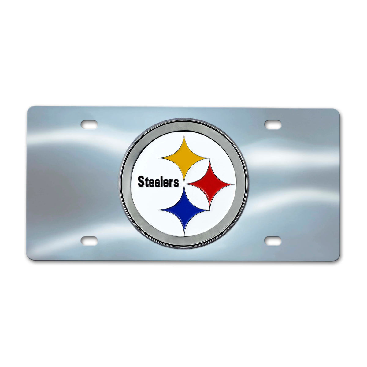 NFL Pittsburgh Steelers Logo Brands Chrome Diecast License Plate