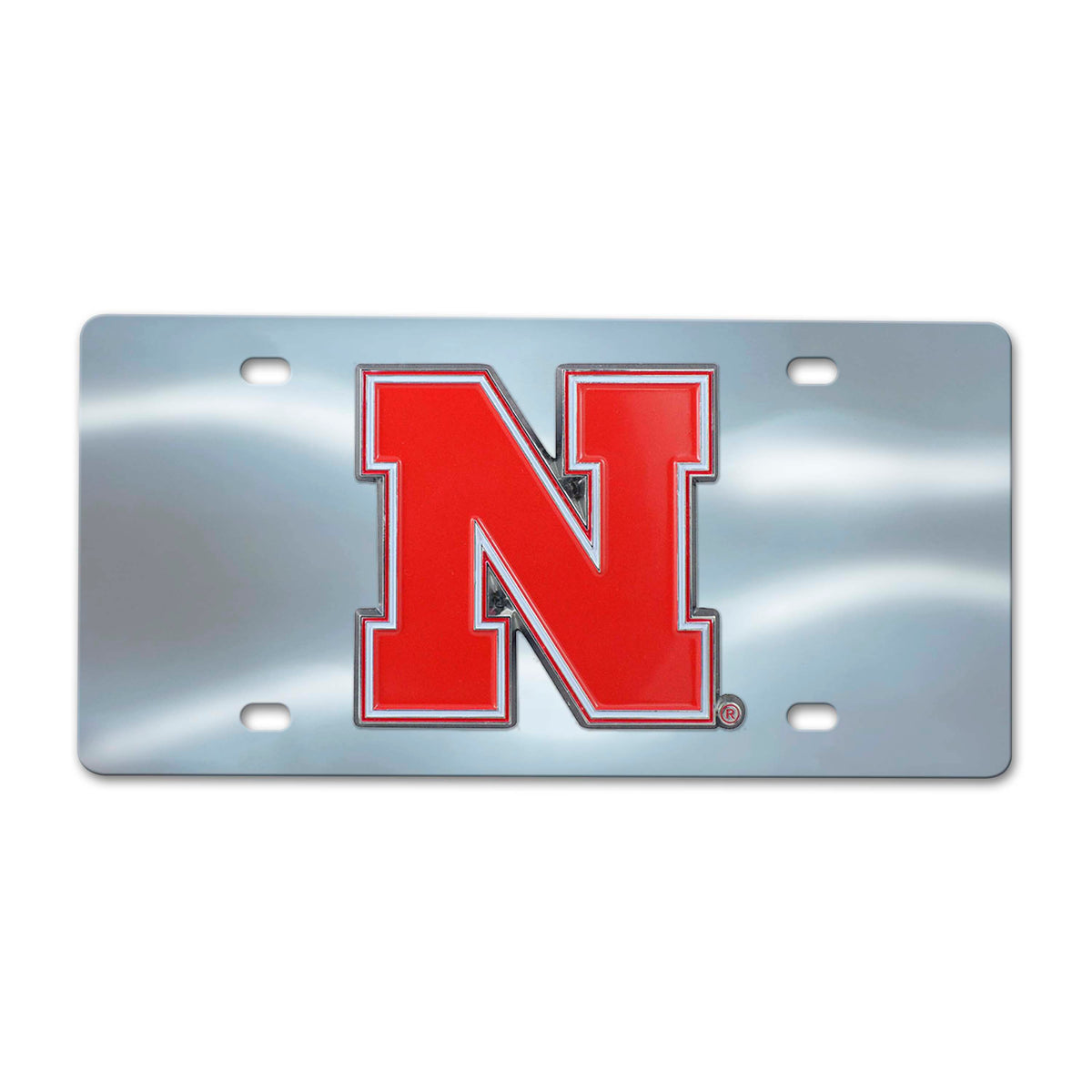 NCAA Nebraska Cornhuskers Logo Brands Chrome Diecast License Plate