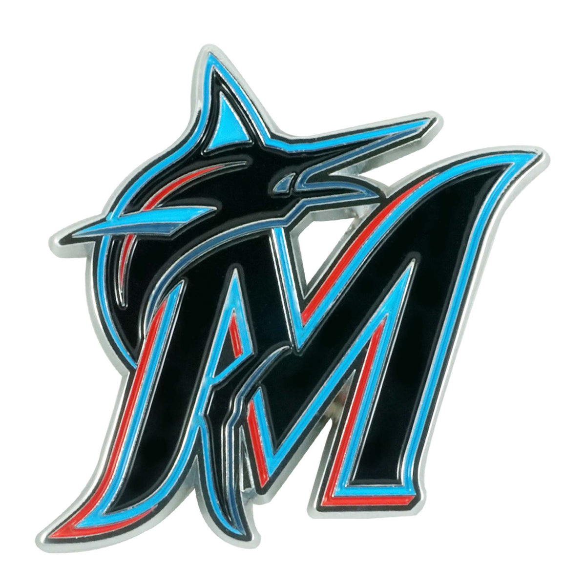MLB Miami Marlins Logo Brands Color Metal Emblem
