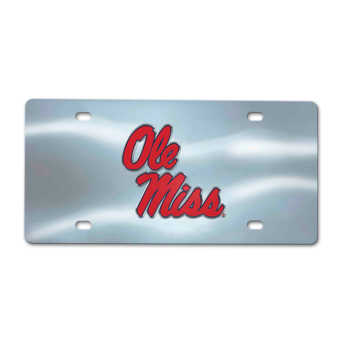 NCAA Ole Miss Rebels Logo Brands Chrome Diecast License Plate