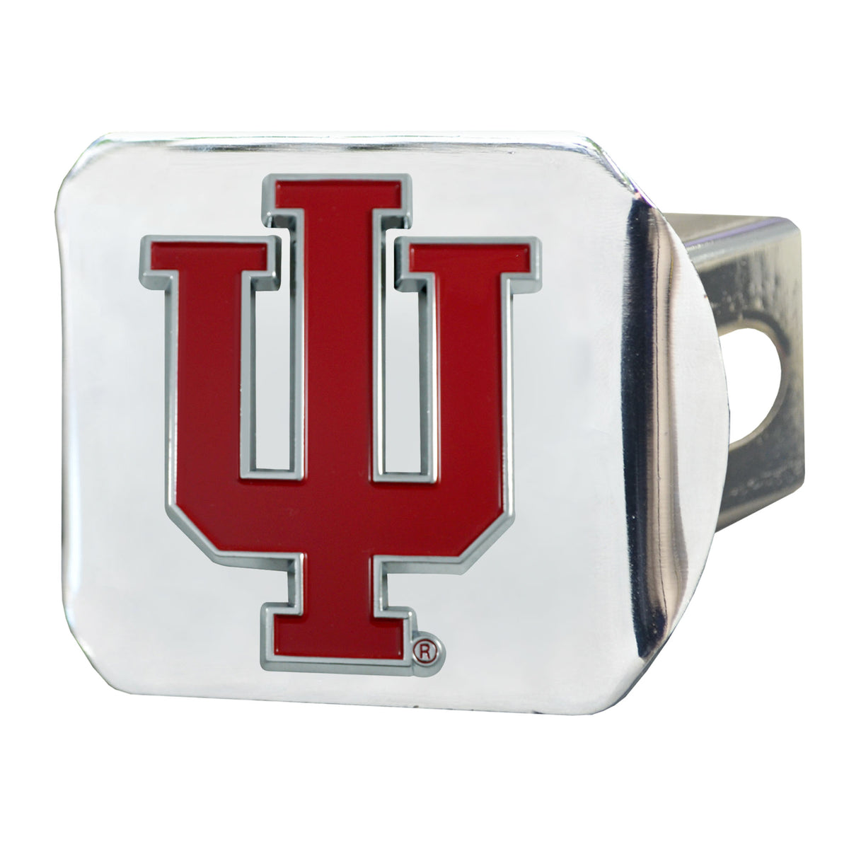 NCAA Indiana Hoosiers Logo Brands Color on Chrome Hitch Cover