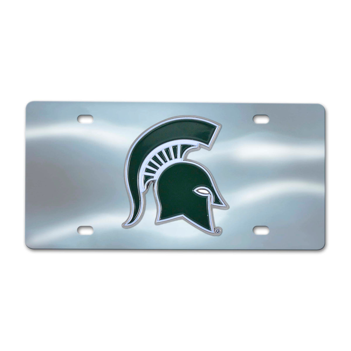 NCAA Michigan State Spartans Logo Brands Chrome Diecast License Plate