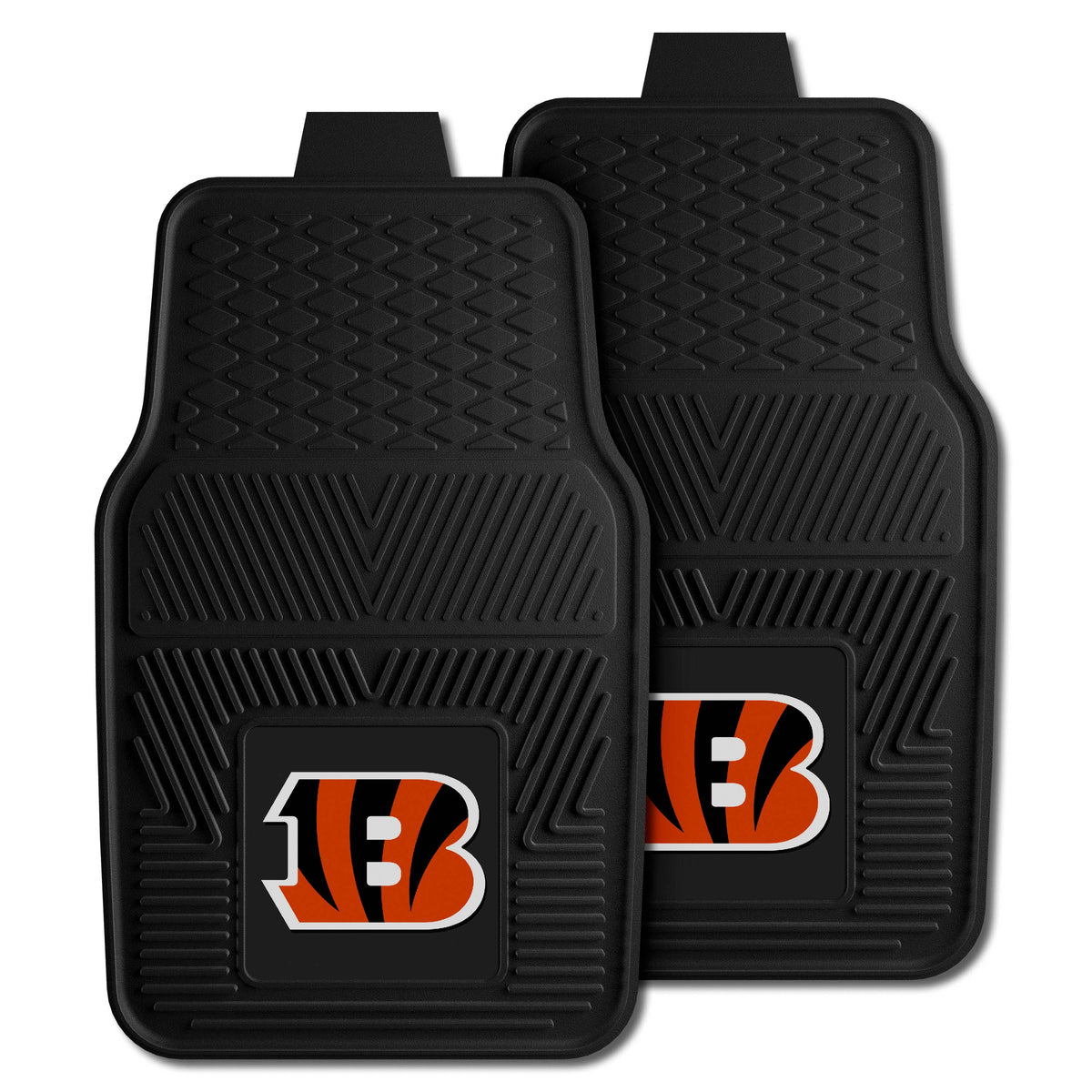 NFL Cincinnati Bengals Logo Brands 2-Pack Vinyl Car Mat Set