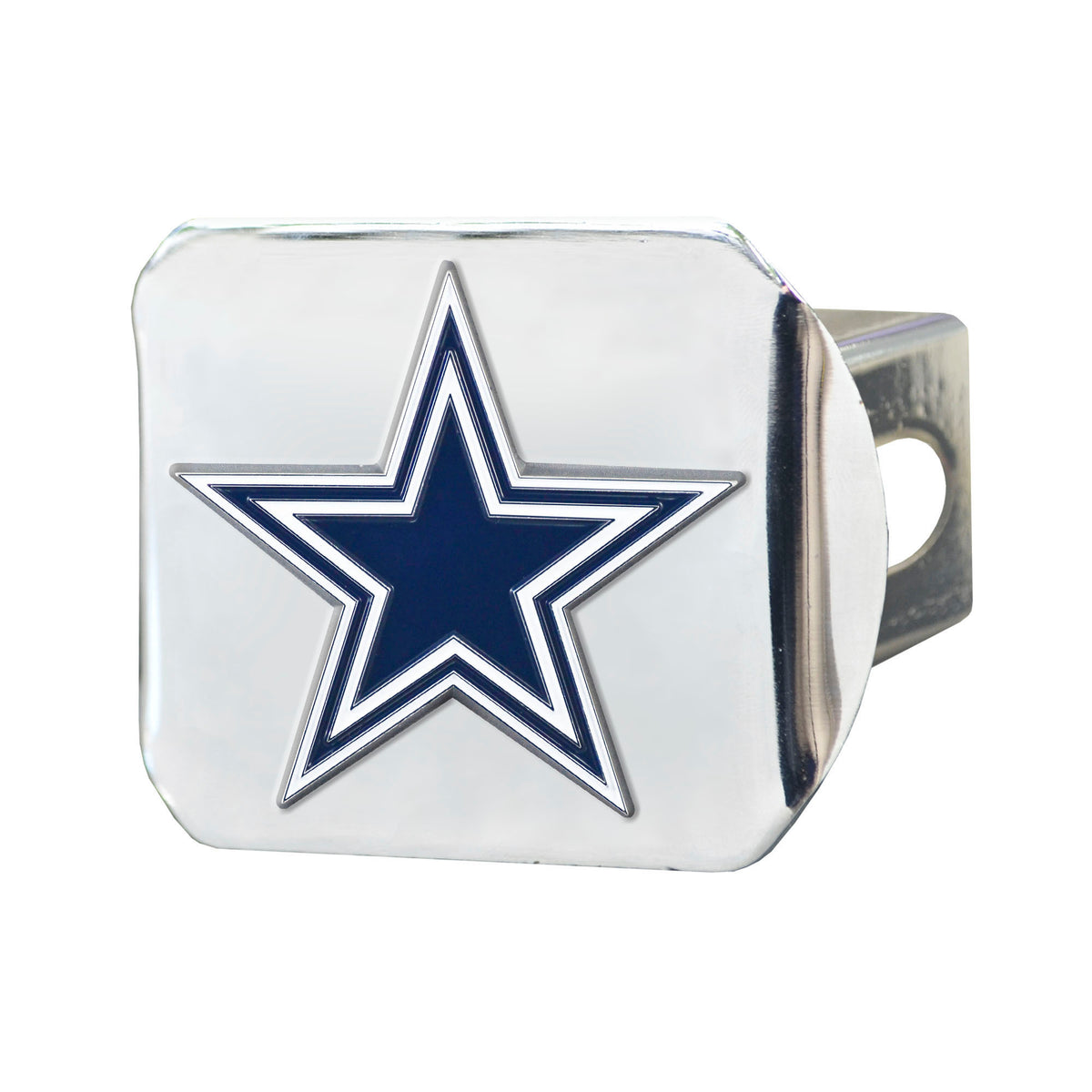 NFL Dallas Cowboys Logo Brands Color on Chrome Hitch Cover