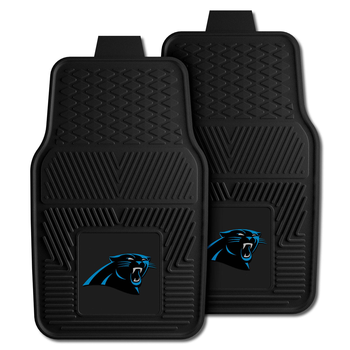 NFL Carolina Panthers Logo Brands 2-Pack Vinyl Car Mat Set