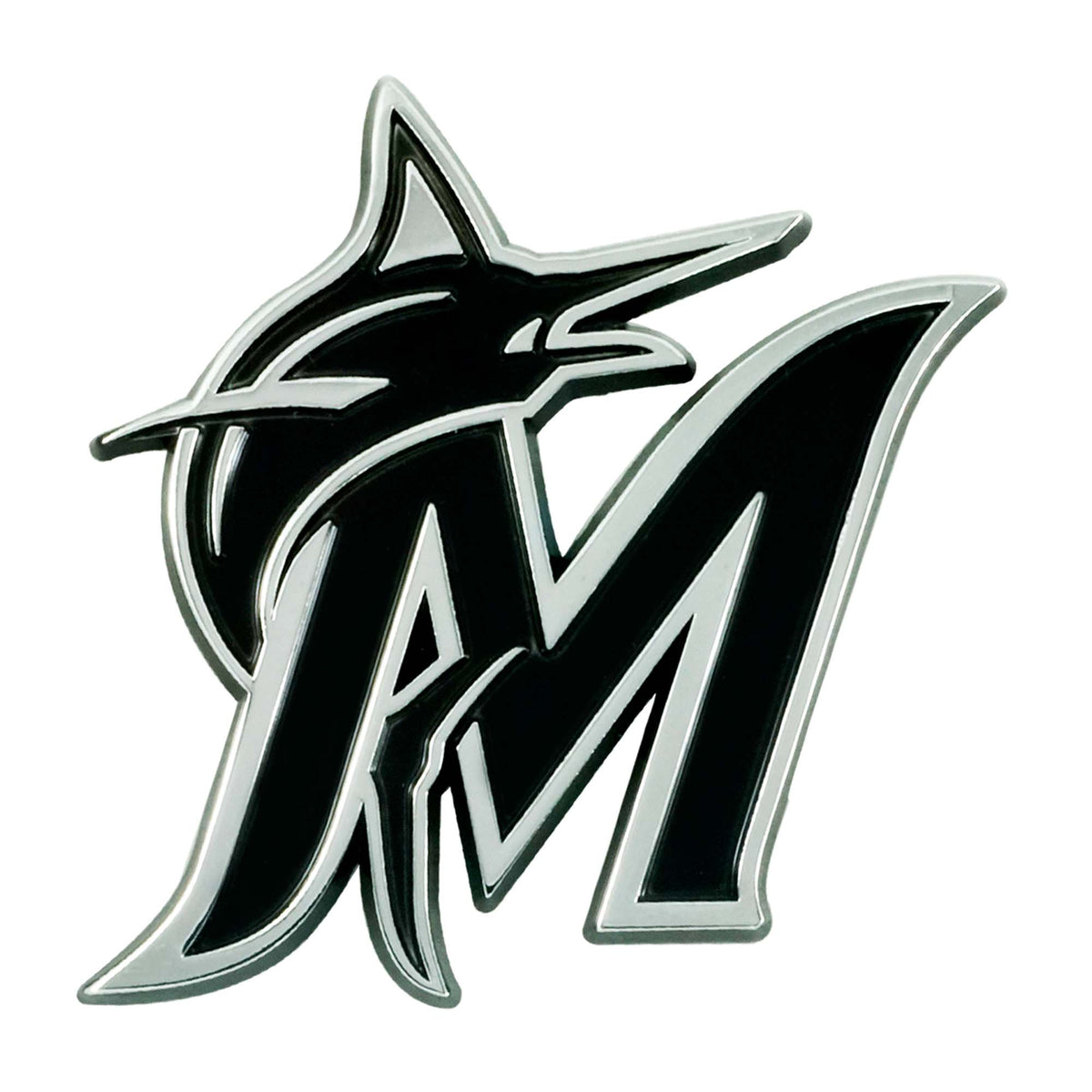 MLB Miami Marlins Logo Brands Chrome Metal Emblem