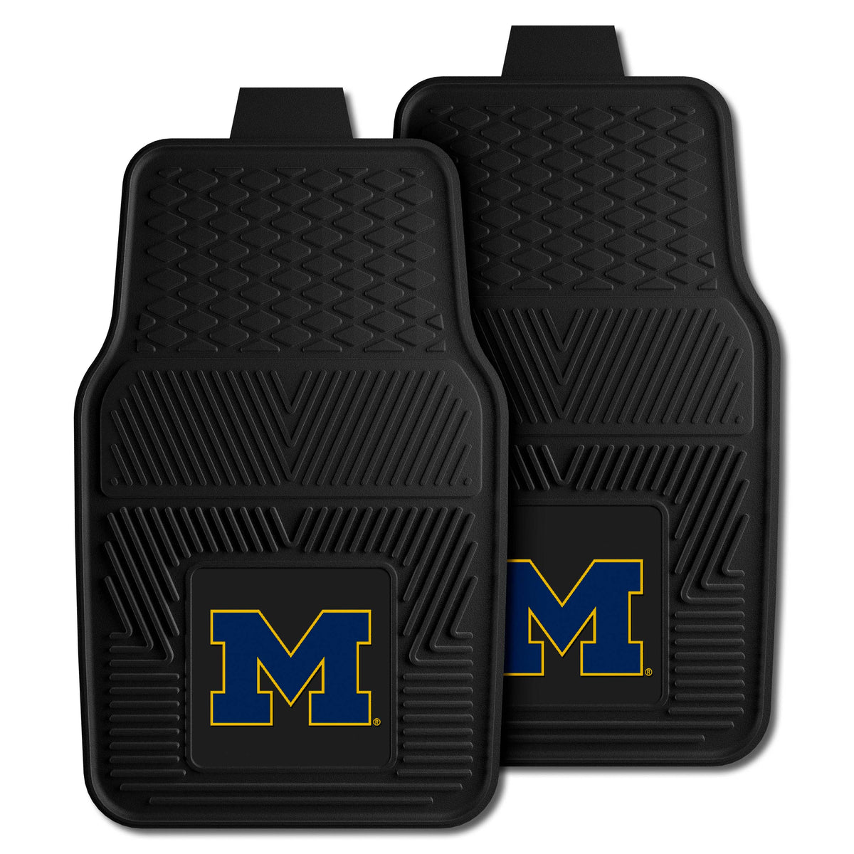 NCAA Michigan Wolverines Logo Brands 2-Pack Vinyl Car Mat Set