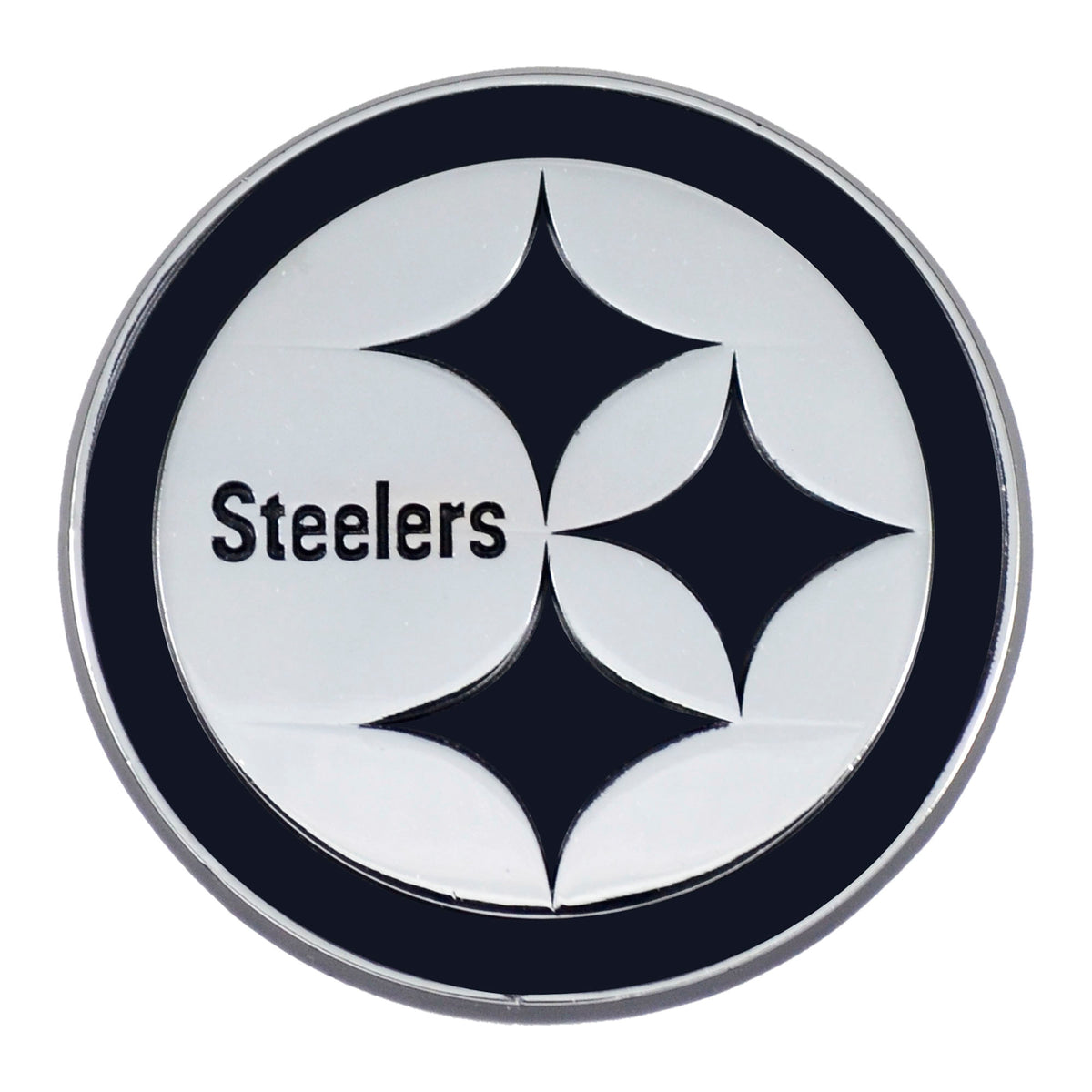 NFL Pittsburgh Steelers Logo Brands Chrome Metal Emblem