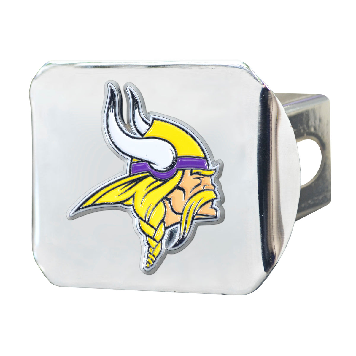 NFL Minnesota Vikings Logo Brands Color on Chrome Hitch Cover