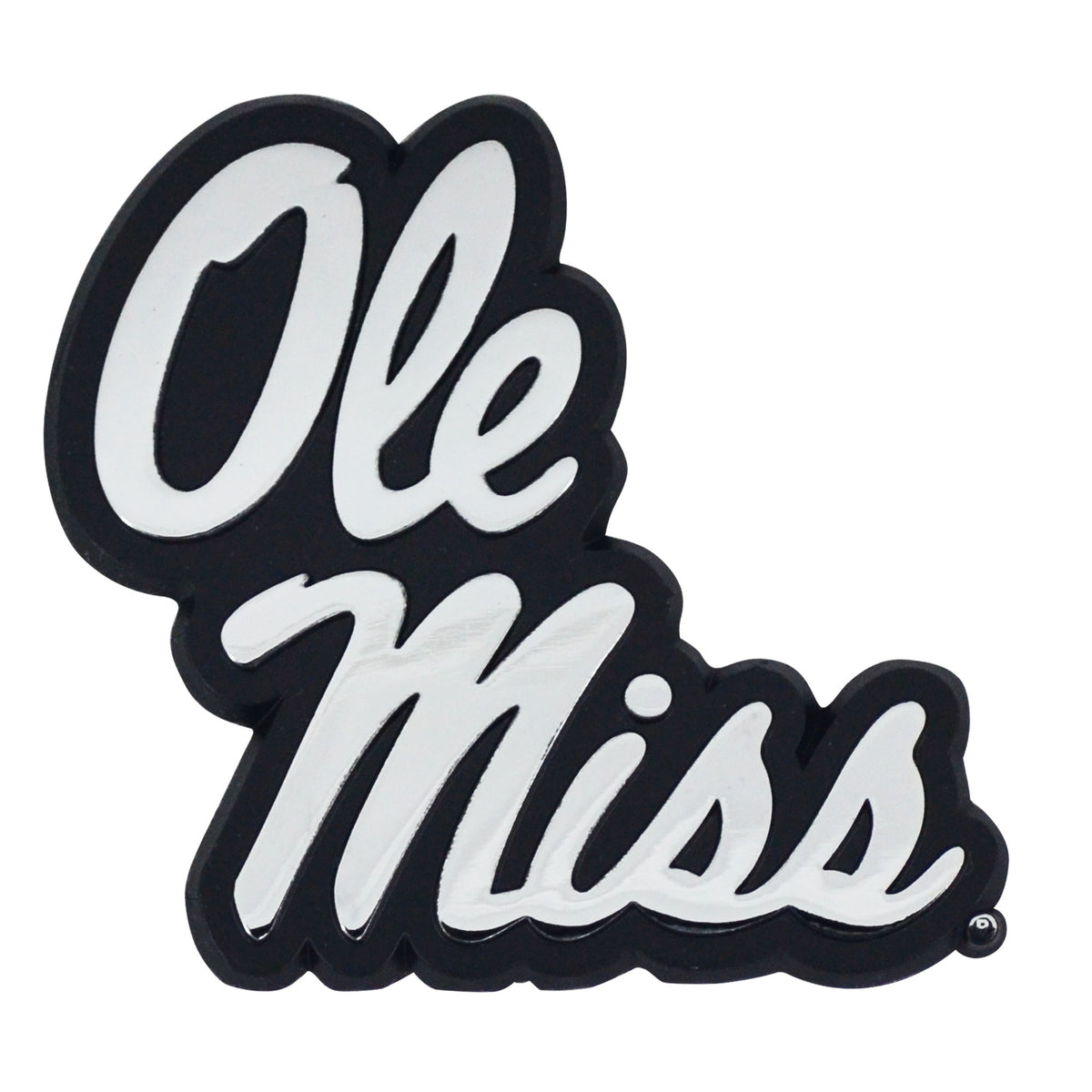 NCAA Ole Miss Rebels Logo Brands Chrome Metal Emblem