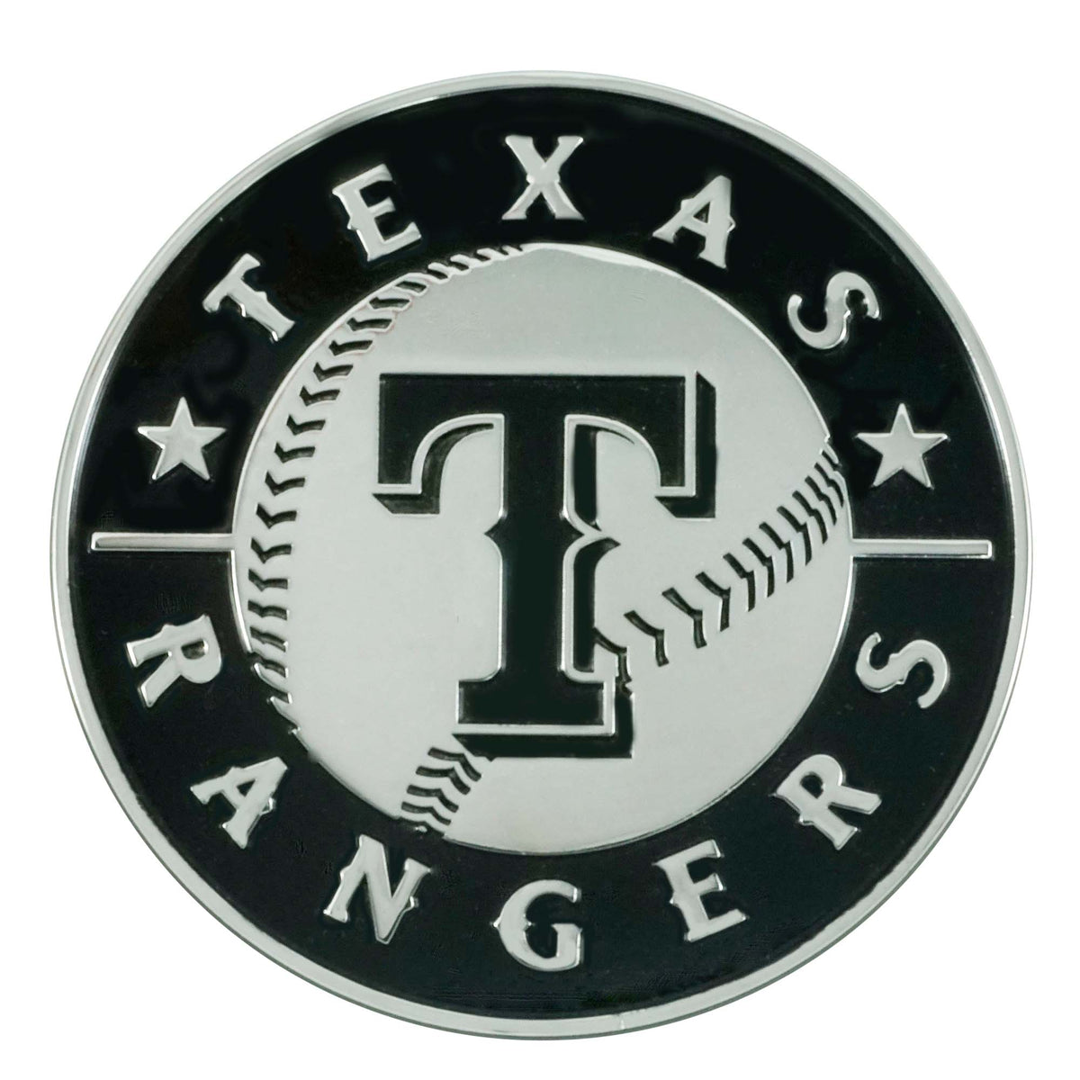 MLB Texas Rangers Logo Brands Chrome Metal Emblem