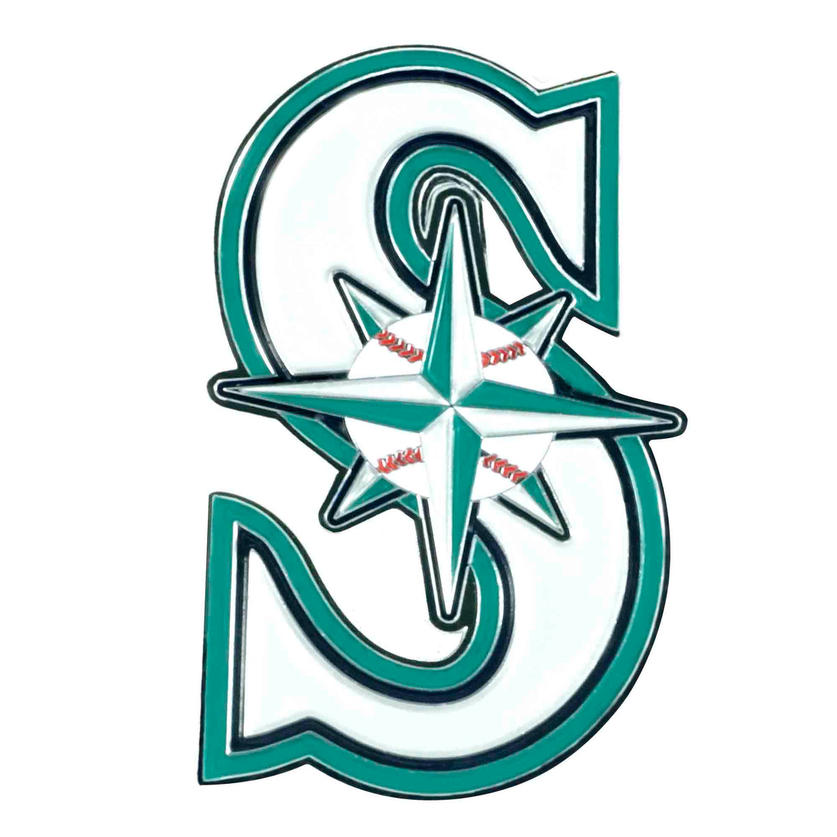 MLB Seattle Mariners Logo Brands Color Metal Emblem