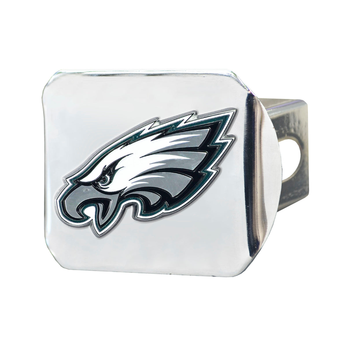 NFL Philadelphia Eagles Logo Brands Color on Chrome Hitch Cover
