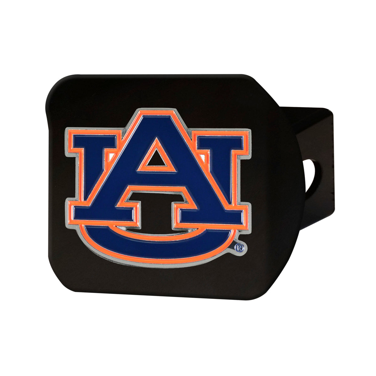 NCAA Auburn Tigers Logo Brands Color on Black Hitch Cover