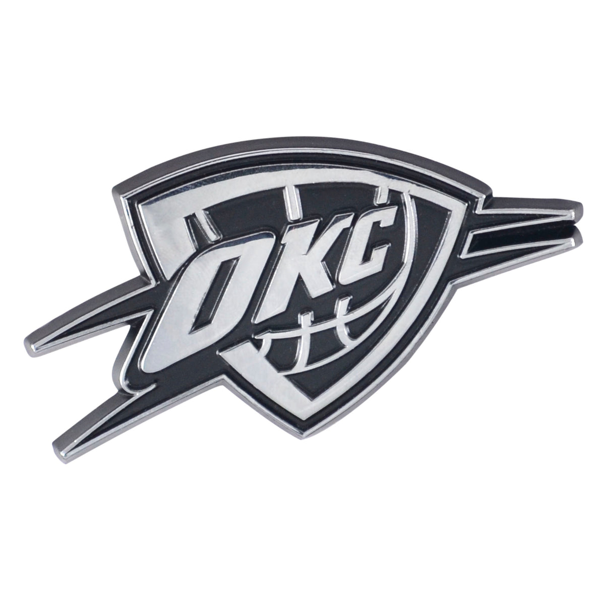 NBA Oklahoma City Thunder Logo Brands Chrome Metal Emblem