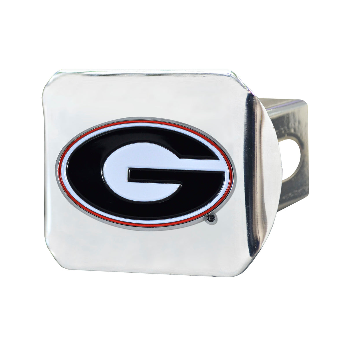 NCAA Georgia Bulldogs Logo Brands Color on Chrome Hitch Cover